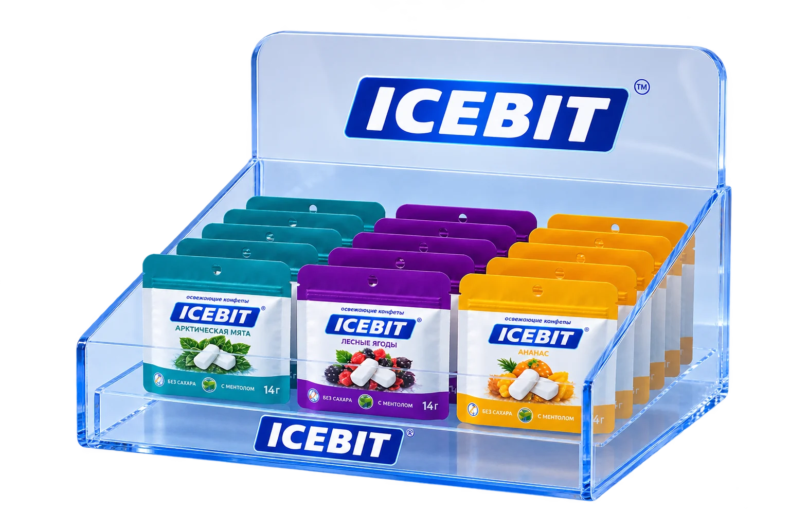 Торговый POS-дисплей ICEBIT с ассортиментом конфет