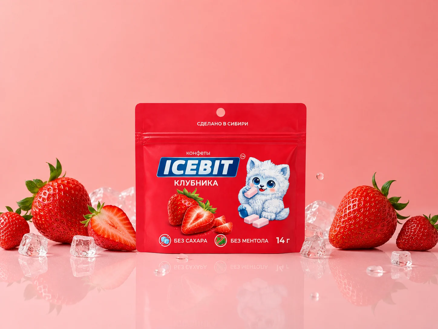 ICEBIT Клубника в рекламной композиции